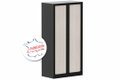 Armoire à rideaux H136xL120cm 3 tablettes