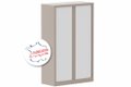 Armoire à rideaux H160xL100cm 3 tablettes
