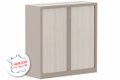 Armoire à rideaux H120xL120cm 2 tablettes