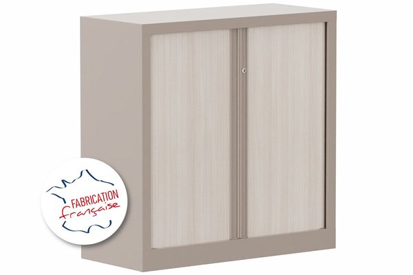 [Pas de famille] - [Pas de sous famille] - Armoire à rideaux H100xL100cm 2 tablettes