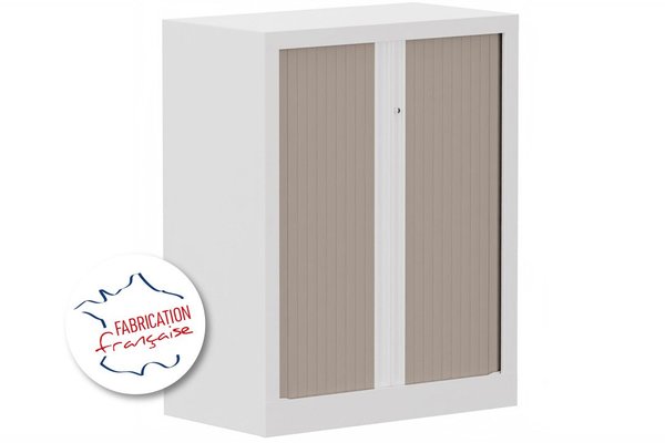 [Pas de famille] - [Pas de sous famille] - Armoire à rideaux H100xL80cm 2 tablettes