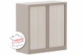 Armoire à rideaux H100xL100cm 2 tablettes