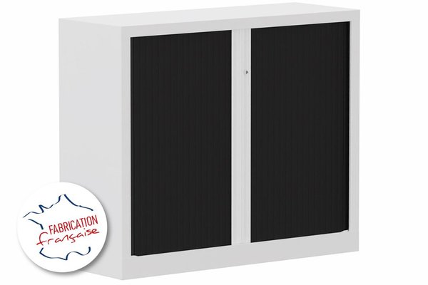 [Pas de famille] - [Pas de sous famille] - Armoire à rideaux H100xL120cm 2 tablettes