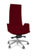 KI fauteuil manager haut dossier avec accotoirs tapissés. piétement 5 branches en aluminium poli