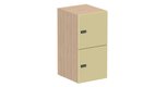 Meuble à cases H.92xL.45xP.50cm - 2 cases H43cm. portes pleine. serrure à code