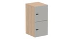 Meuble à cases H.92xL.45xP.50cm - 2 cases H43cm. portes pleine. serrure à code