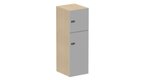 Meuble à cases H.137xL.45xP.50cm - 2 cases : 1 x H86cm (en bas) + 1 x H43cm. portes pleine. serrure à code