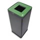Poubelle verte forme carrée pour sac de 50L L.31xP.31xHt73 cm