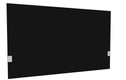 SECRET Panneau-écran acoustique H74cm pour poste solo L.120cm. 2 faces tissu SYNERGY coloris noir intense. pinces de fixation réglables en hauteur coloris aluminium