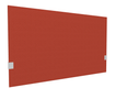 SECRET Panneau-écran acoustique H74cm pour poste solo L.120cm. 2 faces tissu SYNERGY coloris rouge. pinces de fixation réglables en hauteur coloris aluminium
