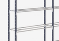 BETA Tablette tubulaire L.150cm, coloris gris clair P.70cm, coloris gris clair
