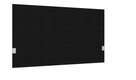 SECRET Panneau-écran acoustique H74cm pour poste solo L.120cm. 2 faces tissu BERTA coloris noir. pinces de fixation réglables en hauteur coloris aluminium