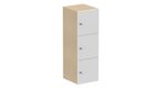 Meuble à cases H.137xL.45xP.50cm - 3 cases H43cm. portes pleine. serrure à clé