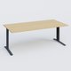 K1 Plateau droit 200x100 pieds fixe. Plateau Chêne clair et pietement Anthracite