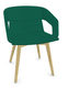 MELODY fauteuil 4 pieds bois frêne naturel