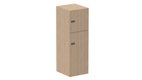 Meuble à cases H.137xL.45xP.50cm - 2 cases : 1 x H86cm (en bas) + 1 x H43cm. portes pleine. serrure à code