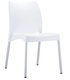 PALERME- Chaise empilable  en polypropylène structure en aluminium anodisé -Finition assise blanc (PBL)