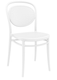 FLORENCE-Chaise en polypropylène renforcé fibre de verre-Finition blanc
