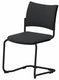 ZEN TISSU chaise luge, tissu LUCIA anthracite, structure noire