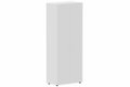 Armoire mélamine H196xL100cm portes bois BLANC ET CORPS BLANC