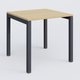 K3 Plateau droit 80x80 pieds fixe. Plateau Chêne clair et pietement Anthracite.