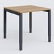 Bureau droit gamme K3 80-80 cm hauteur réglable. Plateau Noyer et pietement Anthracite.