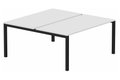 k3 - Bench départ 2 Plateaux fixes 120x80 (encombrement P165xL120cm) -Finitions : PLATEAUX: BLANC (BL) / PIETEMENTS: NOIR GRAINE MAT (NG ) / 