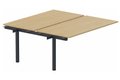 k3 - Bench suivant 2 Plateaux fixes 140x80 (encombrement P165xL140cm) -Finitions : PLATEAUX: CHENE (CE) / PIETEMENTS: ANTHRACITE (AN ) / 