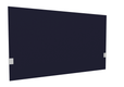 SECRET Panneau-écran acoustique H74cm pour poste solo L.120cm. 2 faces tissu SYNERGY coloris bleu marine. pinces de fixation réglables en hauteur coloris aluminium