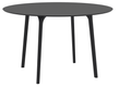OSLO-Table plateau stratifié compact ép.12mm, piètement entièrement moulè thermoplastique-diam 120 - Finition: plateau noir/piètement noir