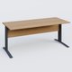 K1 Plateau droit 180x80 avec voile de fond bois. Plateau Noyer et pietement Anthracite