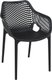 BAHIA XL- Fauteuil en polypropylène renforcè fibre de verre-Finition Noir (PNR)