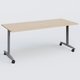 Table abattante gamme Design 180*80 cm. Plateau Hêtre et pietement Aluminium.