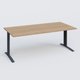 K1 Plateau droit 200x100 pieds fixe. Plateau Noyer et pietement Anthracite