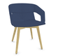 MELODY fauteuil 4 pieds bois frêne naturel
