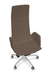 KI fauteuil manager haut dossier avec accotoirs tapissés. piétement 5 branches en aluminium poli