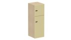 Meuble à cases H.137xL.45xP.50cm - 2 cases : 1 x H86cm (en bas) + 1 x H43cm. portes pleine. serrure à code