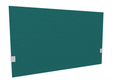 SECRET Panneau-écran acoustique H74cm pour poste solo L.120cm. 2 faces tissu SYNERGY coloris bleu turquoise. pinces de fixation réglables en hauteur coloris aluminium