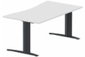 K1 Poutre - Plan vague symétrique 180x90 / 80 -Finitions : PLATEAUX: BLANC (BL) / PIETEMENTS: ANTHRACITE (AN)