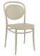 FLORENCE-Chaise en polypropylène renforcé fibre de verre-Finition taupe