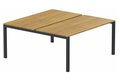 k3 - Bench départ 2 Plateaux fixes 180x80 (encombrement P165xL180cm) -Finitions : PLATEAUX: NOYER (NO) / PIETEMENTS: ANTHRACITE (AN ) / 