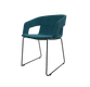 MELODY fauteuil piétement luge laqué noir