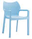 SOFIA-Fauteuil en polypropylène renforcé fibre de verre-Finition bleu (PBC)