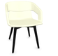 MELODY fauteuil 4 pieds bois frêne teinté noir
