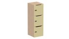 Meuble à cases H.137xL.45xP.50cm - 3 cases H43cm. portes avec découpe en partie haute. serrure à code