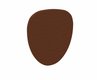 LEAF panneau acoustique mural L.133xH.161cm ép.3cm, crochets livrés, coloris marron