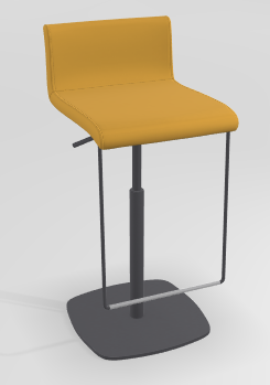 CHAISES ET TABOURETS - Réglables en hauteur - COCKTAIL Tabouret -Finitions : MOSAIC YELLOW (M310) / PIETEMENT EPOXY : structure coloris ANTHRACITE MAT (EP79)