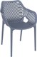 BAHIA XL- Fauteuil en polypropylène renforcé fibre de verre-Finition anthracite(PAN)