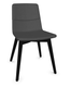 MELODY chaise 4 pieds bois. face intérieure vinyle RNN coloris brun face extérieure vinyle RNN coloris brun piétement noir
