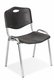 JOKER POLYPRO chaise 4 pieds, polypropylène coloris noir, structure 4 pieds acier chromé SANS LES CROCHETS